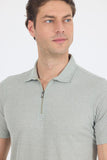 Short Sleeve Plain Supreme Polo Collar Pocketless Cotton Casual Slim Fit T-Shirt 1011250162