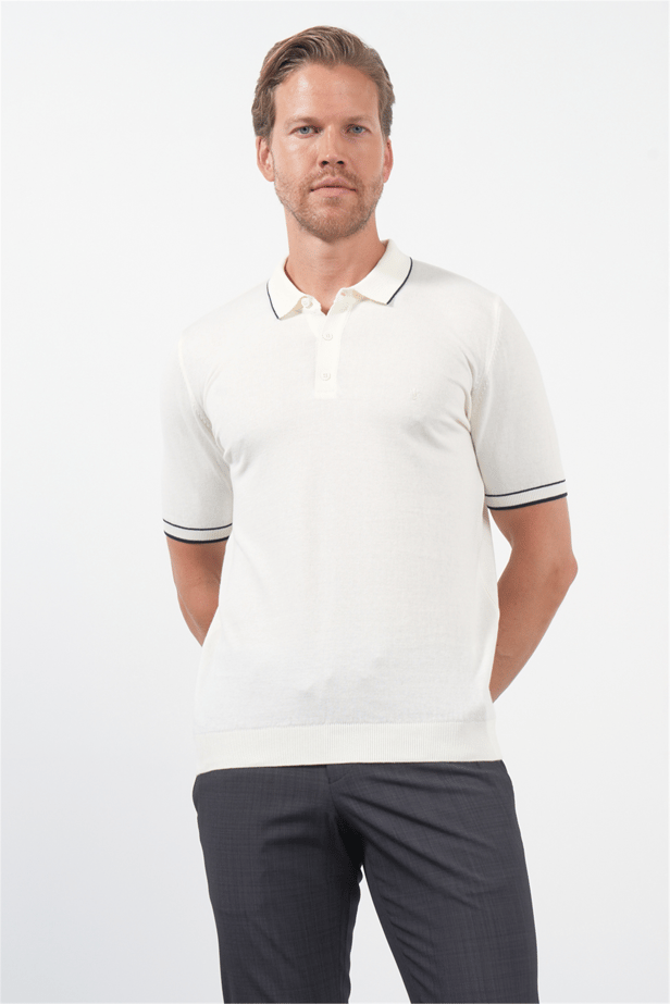 IMZA Men's Short-Sleeve Knitted Cotton Polo – 1012260151