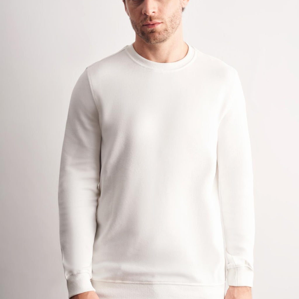 Long Sleeve Crew Neck Plain Cotton Comfort Fit Sweatshirt 1013255150