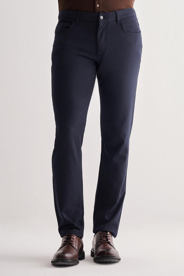 Men’s Slim Fit 5-Pocket Stretch Casual Trousers – Straight Leg (Model 1003255157)