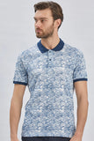 IMZA Men's Printed Piqué Slim Fit Casual Polo T-Shirt – 1011240157