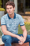 IMZA Men's Printed Piqué Slim Fit Casual Polo T-Shirt – 1011240157
