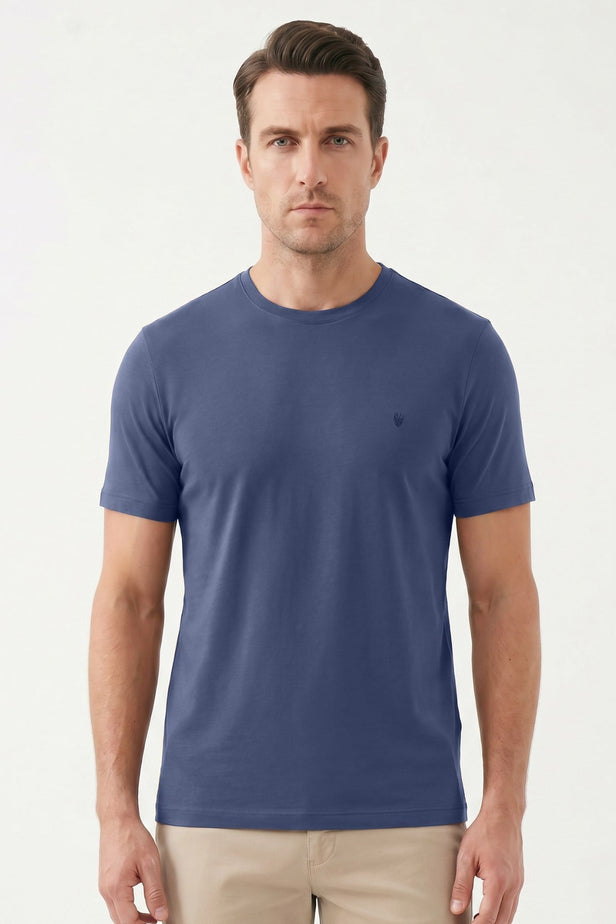IMZA Men's Crew Neck Knitted Standard Fit Stretch T-Shirt – 1011260267