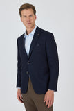 Dark Navy Wing Lapel Stretch 6 Drop Slim Fit Classic Blazer 1002250124