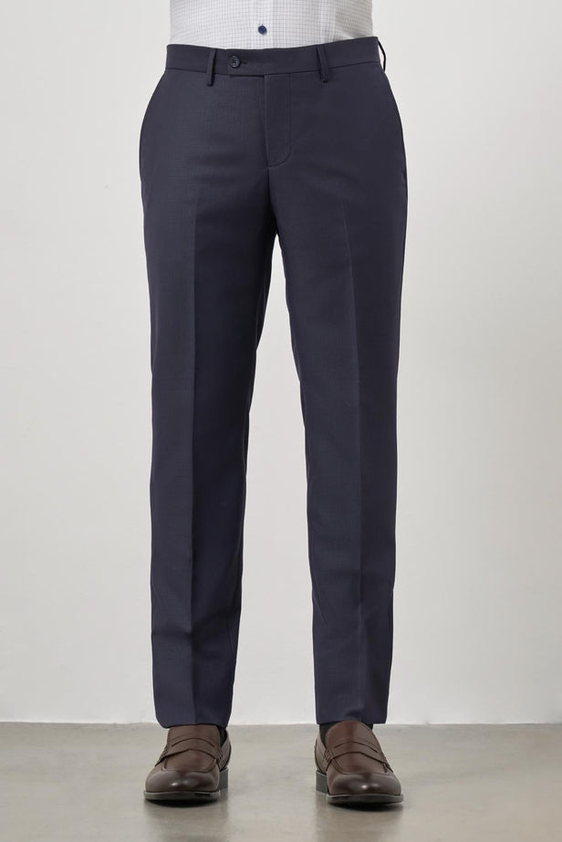 Light Navy Side Pocket Slim Fit Classic Trousers 1003245152