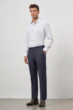 Light Navy Side Pocket Slim Fit Classic Trousers 1003245152