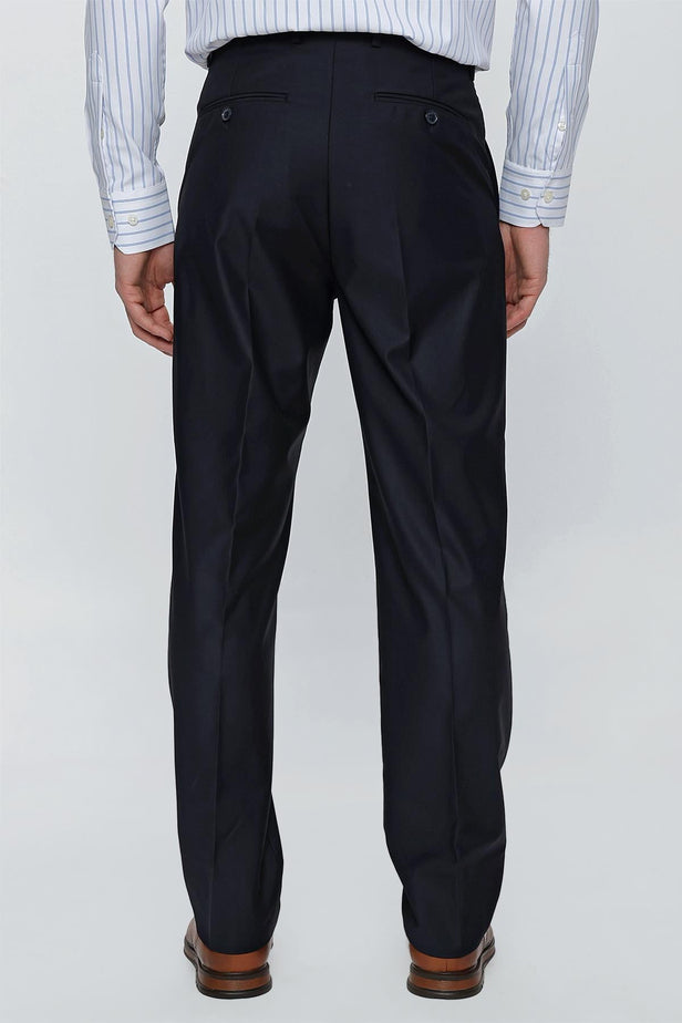 Navy Stretch Side Pocket Comfort Fit Classic Trousers 1003245005