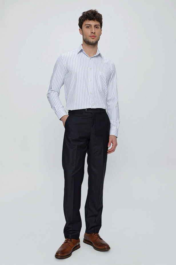 Navy Stretch Side Pocket Comfort Fit Classic Trousers 1003245005
