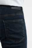 Navy Gabardine Cotton 5 Pocket Straight Leg Slim Fit Denim Pants 1023255164