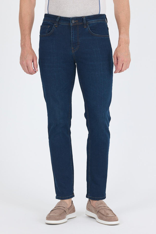 Gabardine 5-Pocket Straight Leg Slim Fit Cotton Trousers (Model 1023250153)