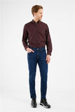 Navy Blue 5 Pocket Slim Fit Cotton Gabardine Pants (Model 1023255160)