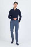 Self-Patterned Side Pocket Slim Fit Jogger Trousers 1003250161