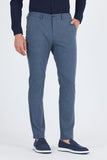 Self-Patterned Side Pocket Slim Fit Jogger Trousers 1003250161