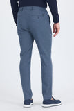 Self-Patterned Side Pocket Slim Fit Jogger Trousers 1003250161