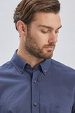 Short Sleeve Pocket Piping Comfort Fit Cotton Shirt 1004240219