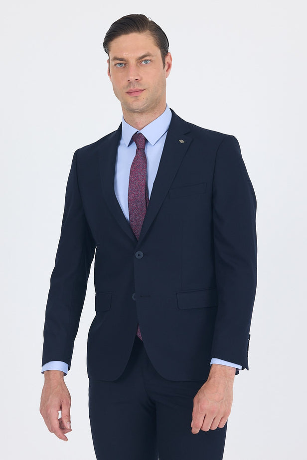 IMZA Men's Mono Lapel Comfort Fit Stretch Classic Suit – 1001260010