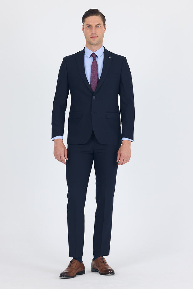 IMZA Men's Mono Lapel Comfort Fit Stretch Classic Suit – 1001260010