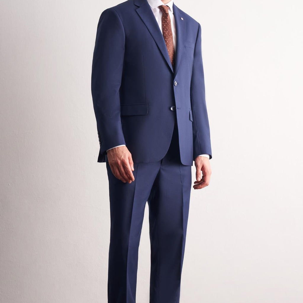 Mono Collar Self Stripe Comfort Fit Classic Suit – 4 Drop (Model 1001255159)