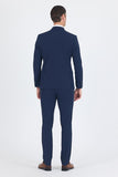 Notch Lapel Half-Lined Elastic Waist 6 Drop Slim Fit Suit 1001250121