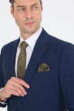 Notch Lapel Half-Lined Elastic Waist 6 Drop Slim Fit Suit 1001250121