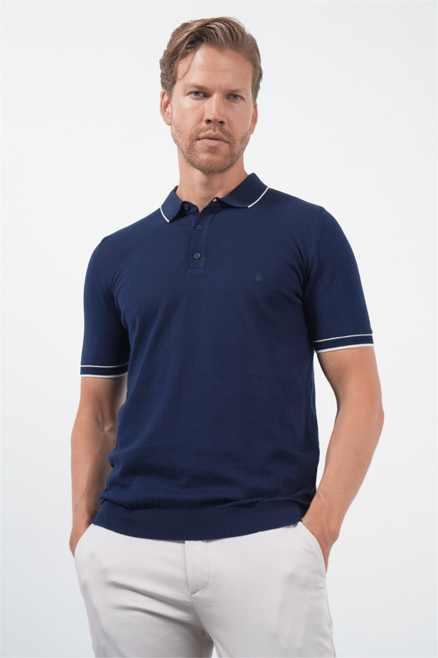 IMZA Men's Short-Sleeve Knitted Cotton Polo – 1012260151