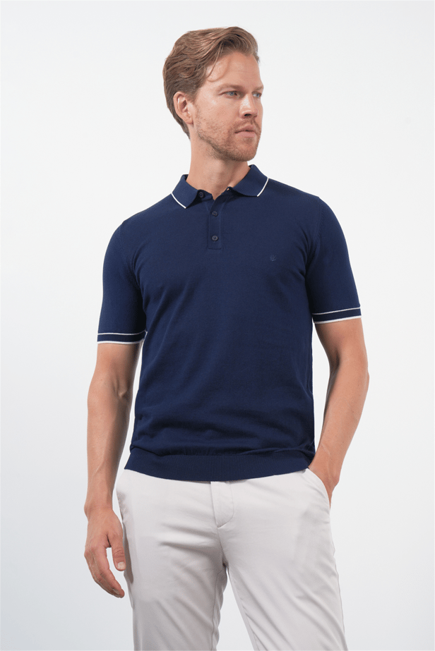 IMZA Men's Short-Sleeve Knitted Cotton Polo – 1012260151