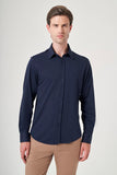 IMZA Men's Tulum Collar Knitted Slim Fit Classic Shirt – 1004260208