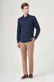 IMZA Men's Tulum Collar Knitted Slim Fit Classic Shirt – 1004260208