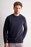 Long Sleeve Crew Neck Plain Cotton Comfort Fit Sweatshirt 1013255150
