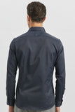 Long Sleeve Plain Weave Stiff Collar Classic Slim Fit Shirt 1004240334