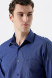 Long Sleeve Checked Hard Collar Pocket Comfort Fit Shirt 1004235157