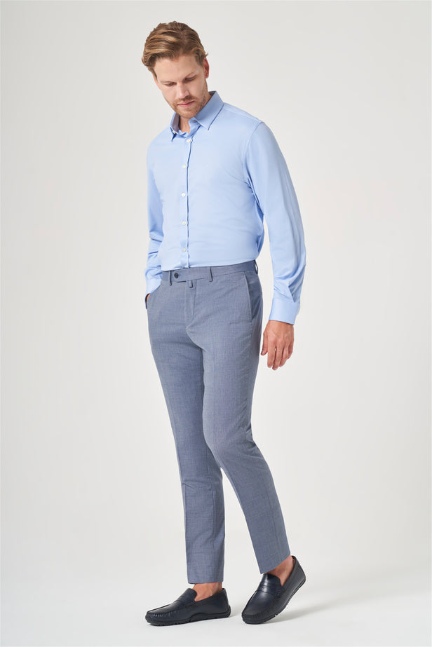 IMZA Men's Fil-a-Fil Slim Fit Stretch Classic Trousers – 1003260152