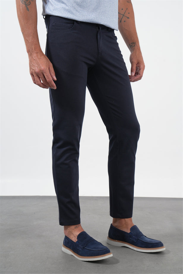 IMZA Men's Knitted Slim Fit Casual 5-Pocket Pants – 1003260906