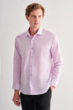 Half-Italian Collar Long Sleeve Slim Fit Cotton Shirt 1004255180