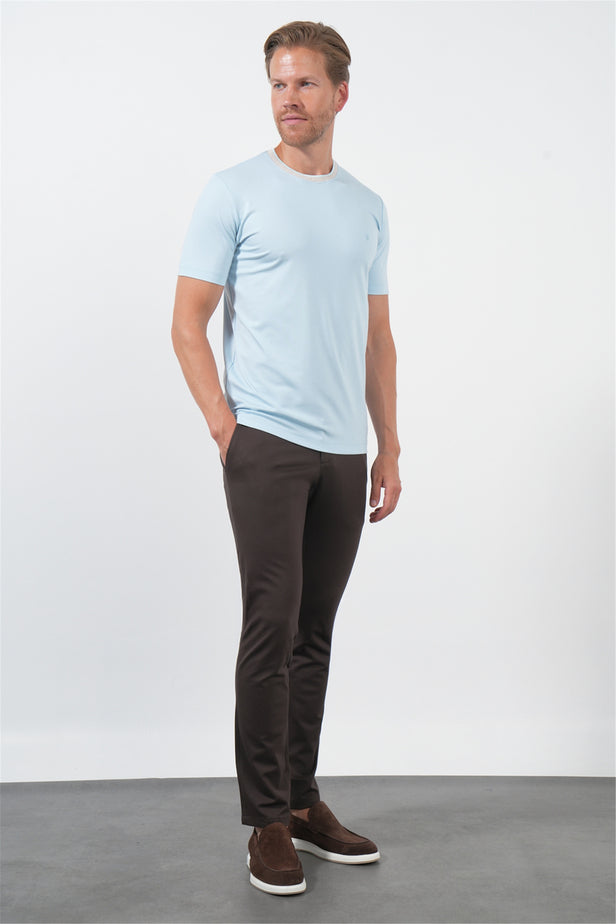 IMZA Men's Crew Neck Knitted Standard Fit T-Shirt – 1011260168