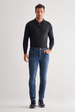 Gabardine 5-Pocket Straight Leg Slim Fit Cotton Denim Trousers (Model 1023255152)