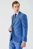 Gabardine Peak Lapel Suit with Vest 6 Drop Slim Fit Classic Suit 1001240187