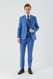 Gabardine Peak Lapel Suit with Vest 6 Drop Slim Fit Classic Suit 1001240187