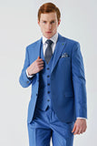 Gabardine Peak Lapel Suit with Vest 6 Drop Slim Fit Classic Suit 1001240187