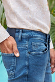 Gabardine Cotton 5 Pocket Slim Fit Casual Denim Pants 1023240154