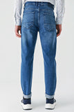 Gabardine Cotton 5 Pocket Slim Fit Casual Denim Pants 1023240154