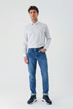 Gabardine Cotton 5 Pocket Slim Fit Casual Denim Pants 1023240154