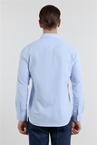 Long Sleeve Self Patterned Hard Collar Pocketless Slim Fit Shirt 1004255283