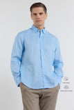 IMZA Men's 100% Linen Button-Down Slim Fit Shirt – 1004260161
