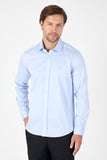 Stiff Collar Plain Classic 100% Cotton Slim Fit Shirt 1004250324