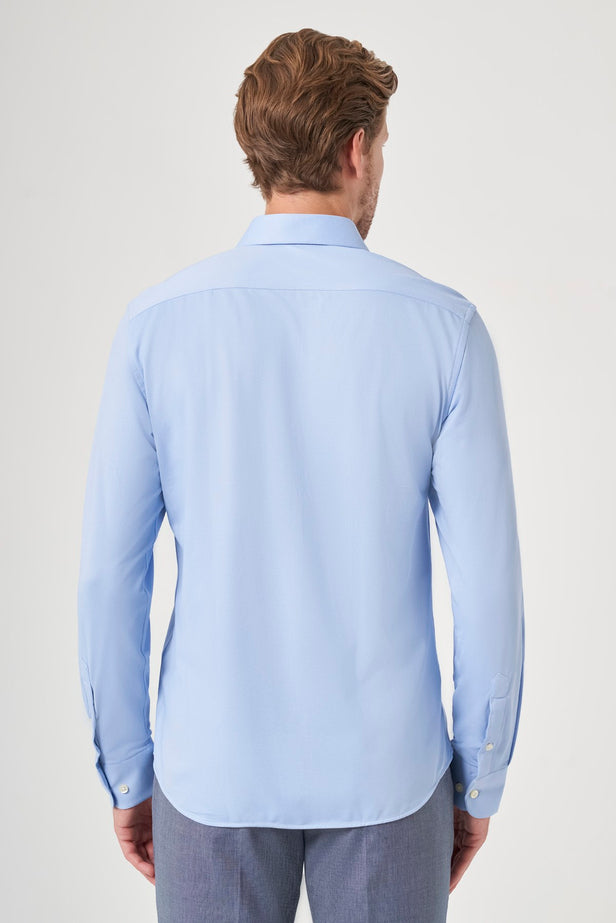 IMZA Men's Tulum Collar Knitted Slim Fit Classic Shirt – 1004260208