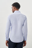 Long Sleeve Filafil Stiff Collar Slim Fit Basic Shirt 1004225008