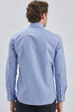 Long Sleeve Hard Collar Pocketless Slim Fit Shirt 1004240230