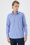 Long Sleeve Filafil Stiff Collar Pocket Cotton Basic Comfort Fit Shirt 1004230002