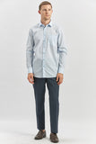 Long Sleeve Hard Collar Pocket Comfort Fit Shirt 1004240051